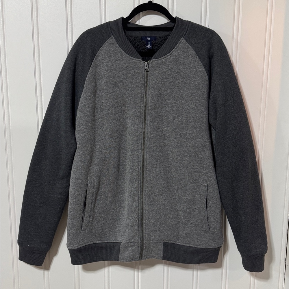 GAP full zip fleece knit bomber style jacket Men’s XL